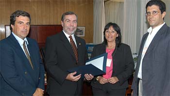 Sergio Botana, DCM James Williard, Graziella Romiti, and Gustavo Michelin. [U.S. Embassy photo by Vince Alongi]