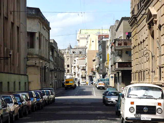 Calle Piedras desde la ex Facultad de Humanidades